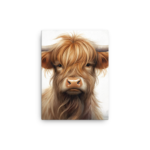 The "Nicheink Highland Cow Canvas Wall Art - Rustic Farmhouse Decor" on a white background.