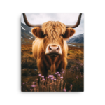 Nicheink Highland Cow Canvas Wall Art â Rustic Farmhouse Decor.
