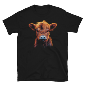 A Nicheink Baby Highland Cow Short-Sleeve Unisex T-Shirt